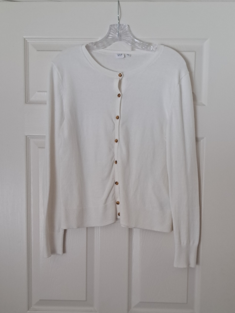 GAP Factory Ivory Button-Front Cardigan